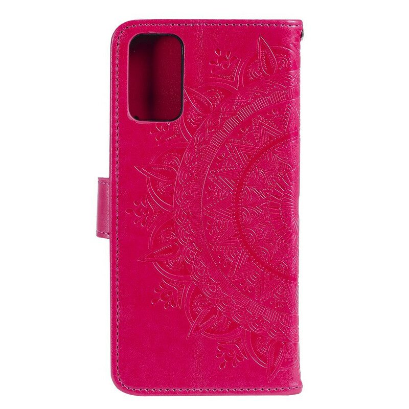 Custodia in pelle Samsung Galaxy S20 FE Mandala Del Sole