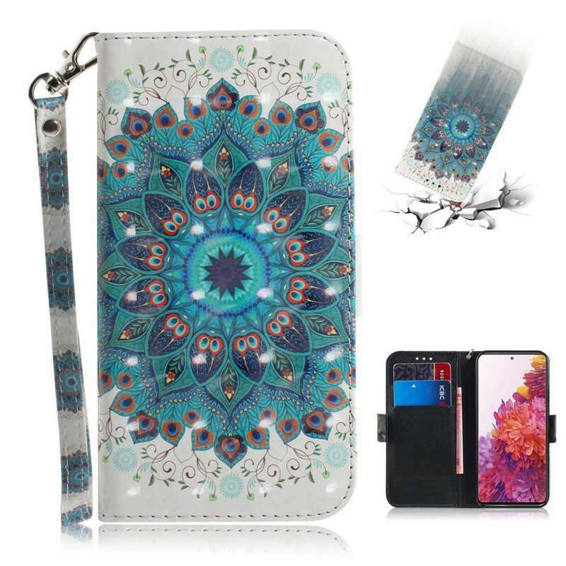 Custodia in pelle Samsung Galaxy S20 FE Mandala Magistrale Con Cinturino