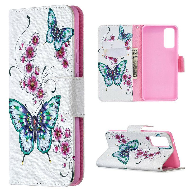 Custodia in pelle Samsung Galaxy S20 FE Meravigliose Farfalle