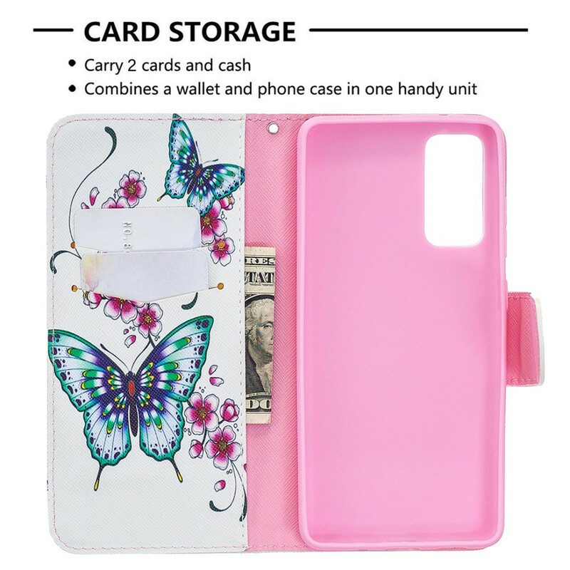 Custodia in pelle Samsung Galaxy S20 FE Meravigliose Farfalle