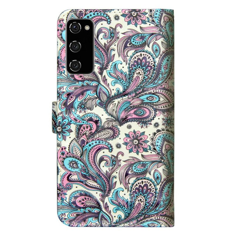 Custodia in pelle Samsung Galaxy S20 FE Modelli Di Fiori