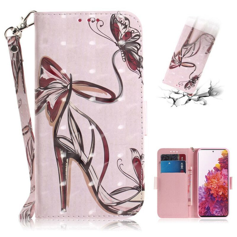 Custodia in pelle Samsung Galaxy S20 FE Pompa Con Cinturino