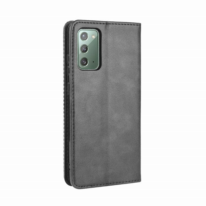 Folio Cover Samsung Galaxy S20 FE Custodia in pelle Effetto Pelle Vintage Stilizzato