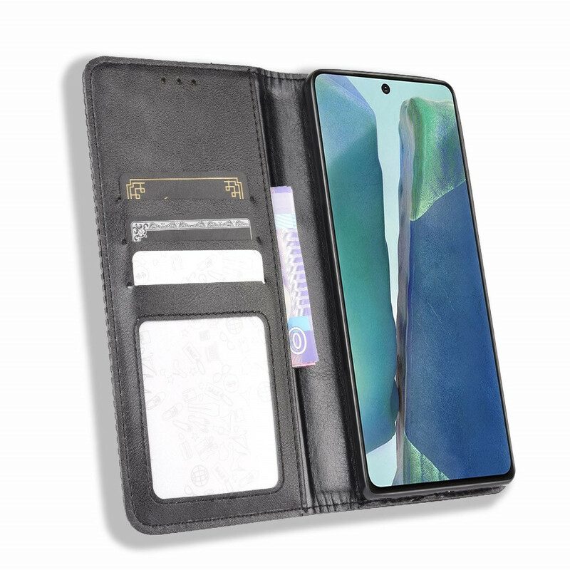 Folio Cover Samsung Galaxy S20 FE Custodia in pelle Effetto Pelle Vintage Stilizzato