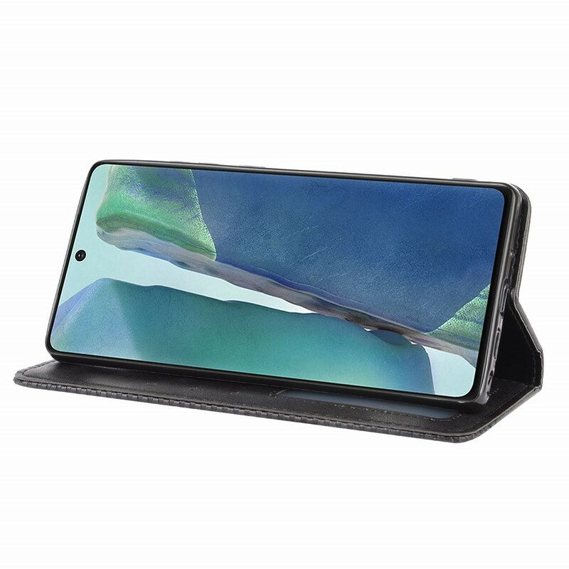 Folio Cover Samsung Galaxy S20 FE Custodia in pelle Effetto Pelle Vintage Stilizzato