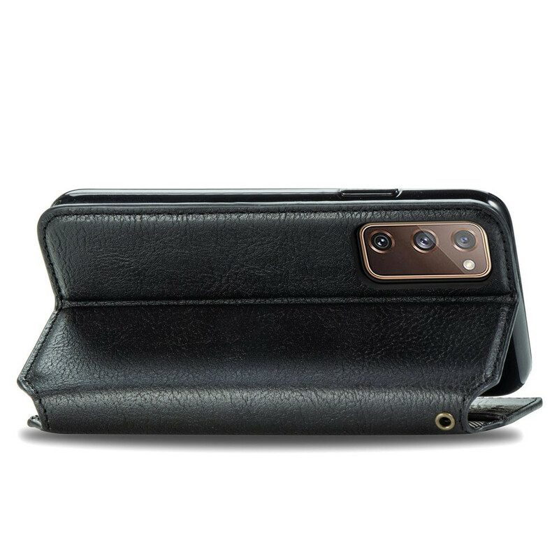 Folio Cover Samsung Galaxy S20 FE Custodia in pelle Trama Di Diamante In Ecopelle