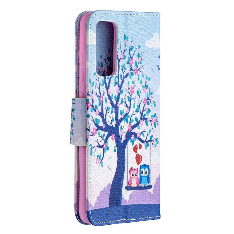 Folio Cover Samsung Galaxy S20 FE Gufi Sull'altalena