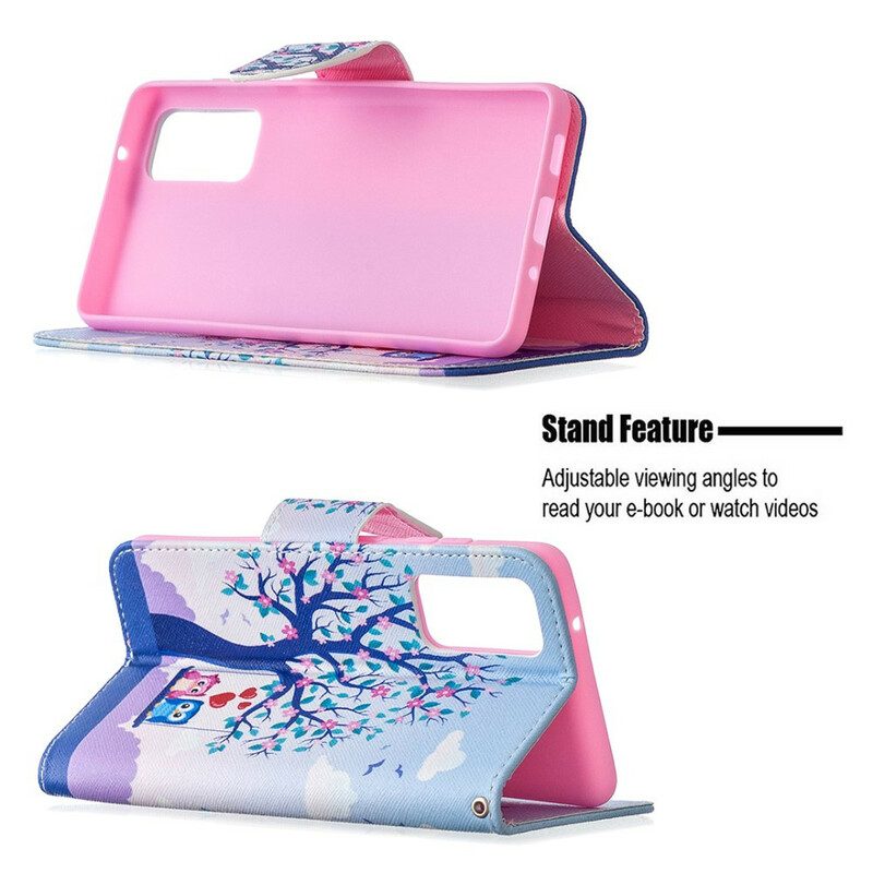 Folio Cover Samsung Galaxy S20 FE Gufi Sull'altalena