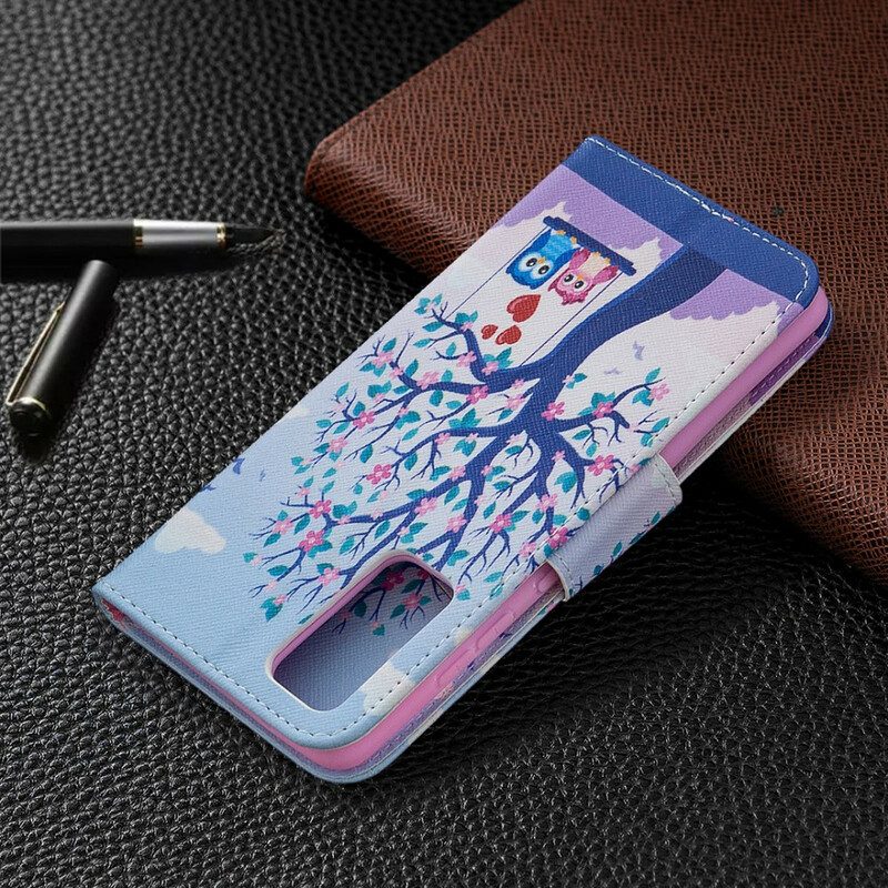 Folio Cover Samsung Galaxy S20 FE Gufi Sull'altalena