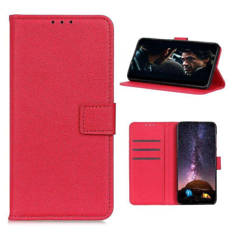 Folio Cover Samsung Galaxy S20 FE Trama Di Litchi