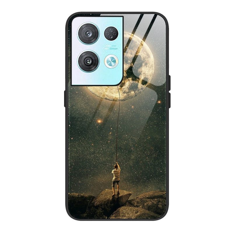 Cover Oppo Reno 8 Pro Luna Uomo In Vetro Temperato