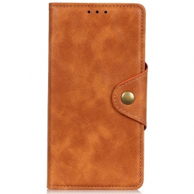 Custodia in pelle Oppo Reno 8 Pro Bottone Magnetico