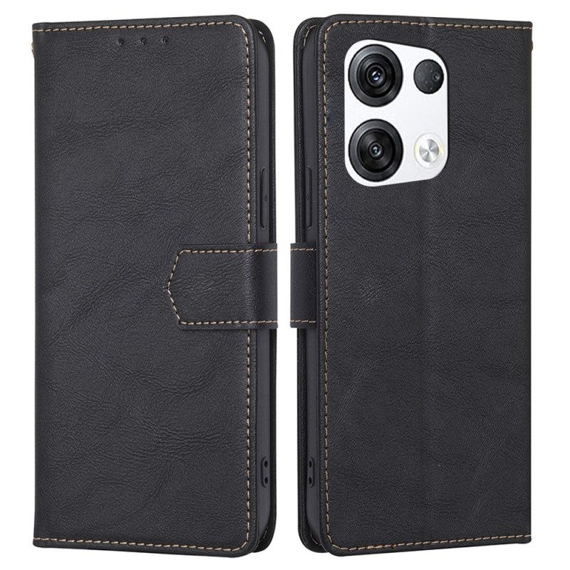 Custodia in pelle Oppo Reno 8 Pro Ecopelle Conciata