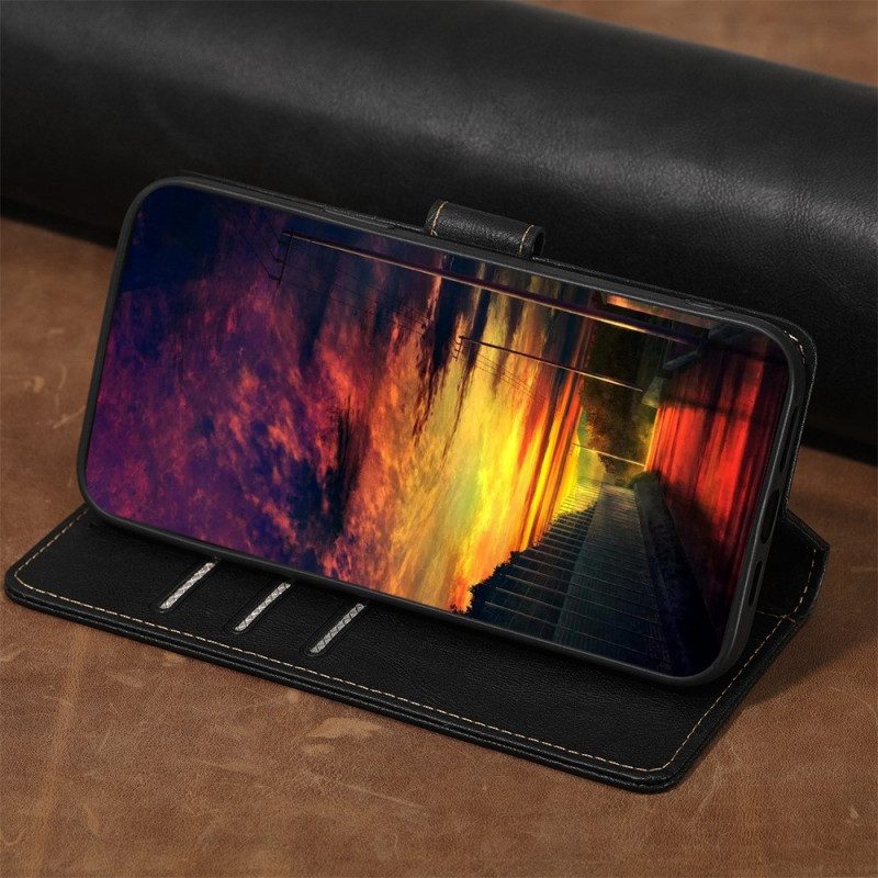 Custodia in pelle Oppo Reno 8 Pro Ecopelle Conciata