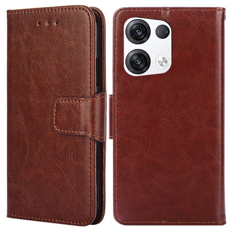 Custodia in pelle Oppo Reno 8 Pro Ecopelle Retrò