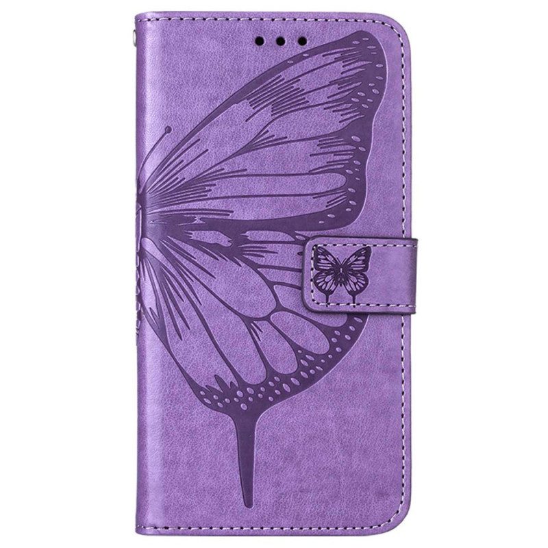 Custodia in pelle Oppo Reno 8 Pro Farfalla Barocco Strappy