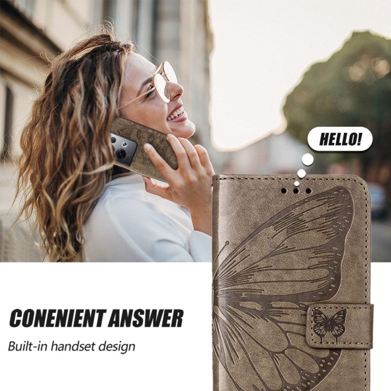 Custodia in pelle Oppo Reno 8 Pro Farfalla Barocco Strappy