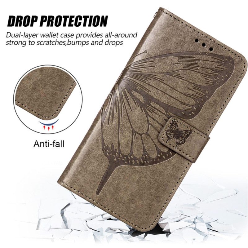 Custodia in pelle Oppo Reno 8 Pro Farfalla Barocco Strappy