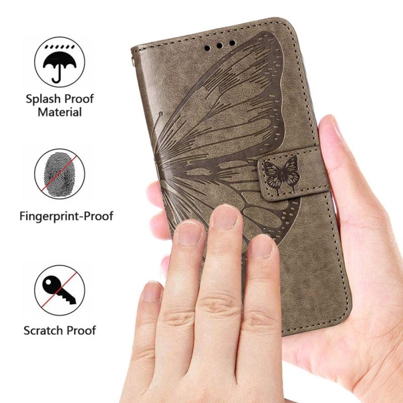 Custodia in pelle Oppo Reno 8 Pro Farfalla Barocco Strappy