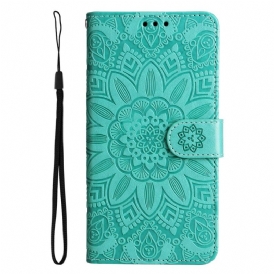 Custodia in pelle Oppo Reno 8 Pro Girasole Strappy