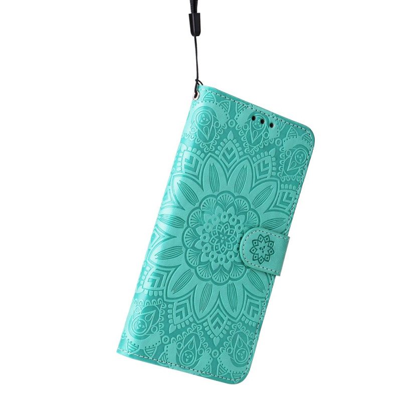 Custodia in pelle Oppo Reno 8 Pro Girasole Strappy