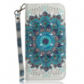 Custodia in pelle Oppo Reno 8 Pro Mandala Strappy