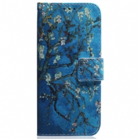 Custodia in pelle Oppo Reno 8 Pro Rami Fioriti