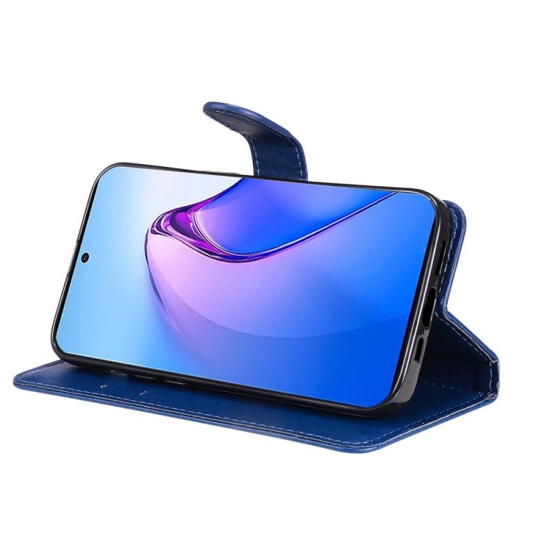 Custodia in pelle Oppo Reno 8 Pro Semplice Con Cinturino