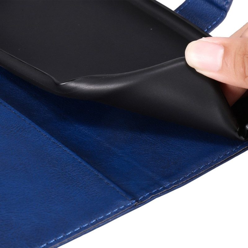 Custodia in pelle Oppo Reno 8 Pro Semplice Con Cinturino