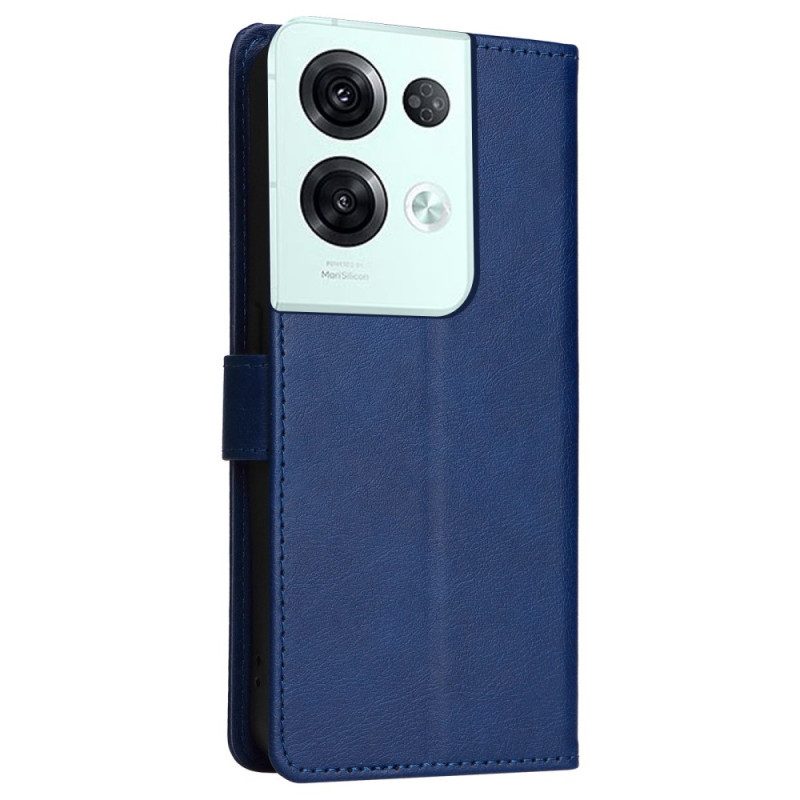 Custodia in pelle Oppo Reno 8 Pro Semplice Con Cinturino