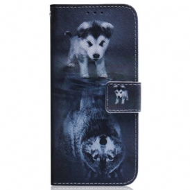 Custodia in pelle Oppo Reno 8 Pro Sogno Di Cucciolo Strappy