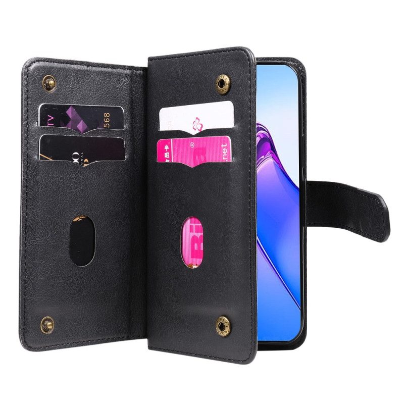 Custodia in pelle Oppo Reno 8 Pro Titolare Della Carta