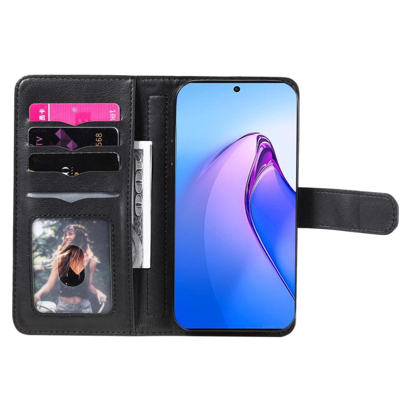 Custodia in pelle Oppo Reno 8 Pro Titolare Della Carta