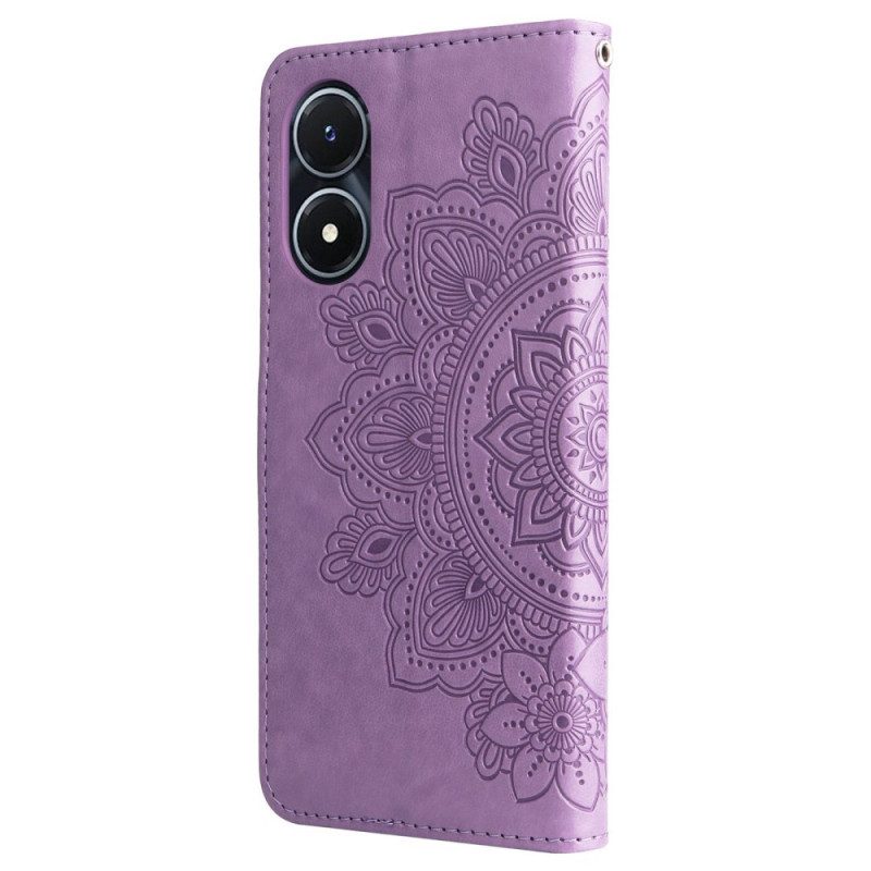 Custodia in pelle Vivo Y16 Mandala Strappy