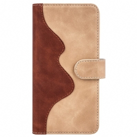 Custodia in pelle Vivo Y16 Stile In Pelle Ondulata