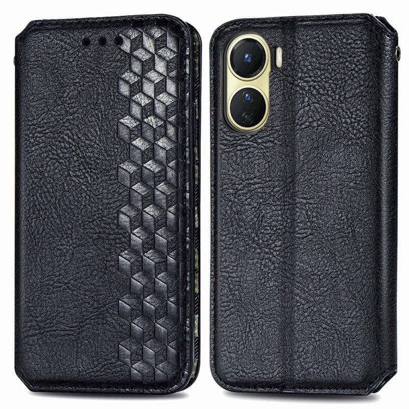 Folio Cover Vivo Y16 Custodia in pelle Modello 3d