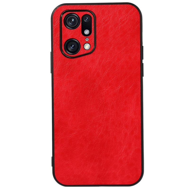 Cover Oppo Find X5 Pro Ecopelle Testurizzata