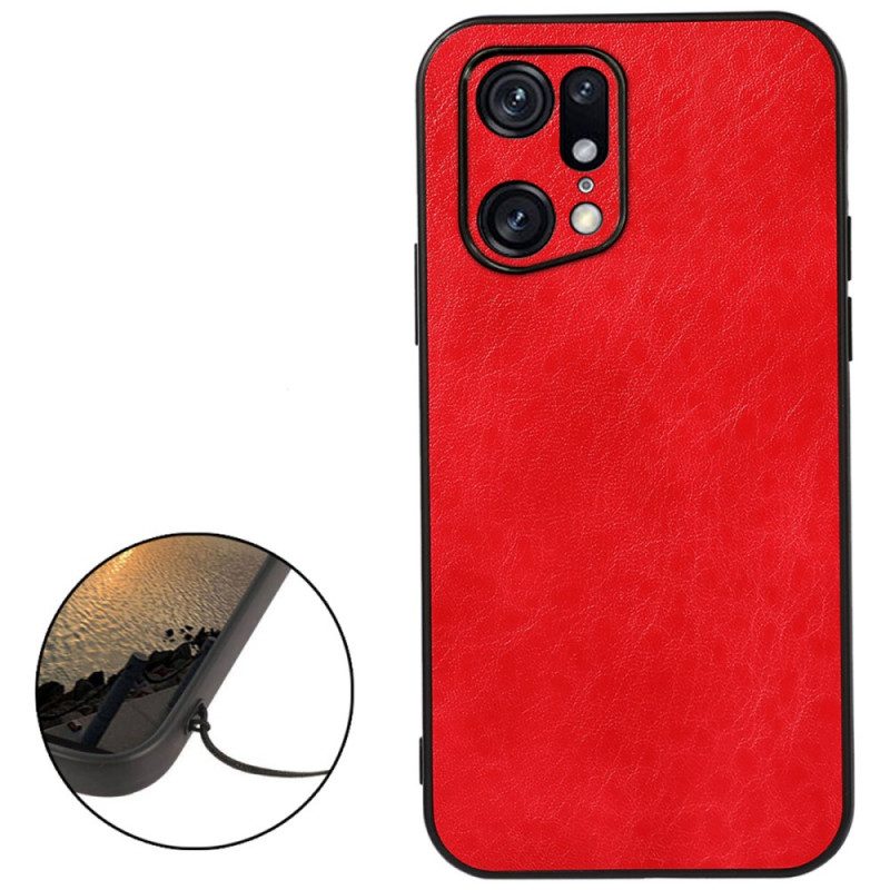 Cover Oppo Find X5 Pro Ecopelle Testurizzata