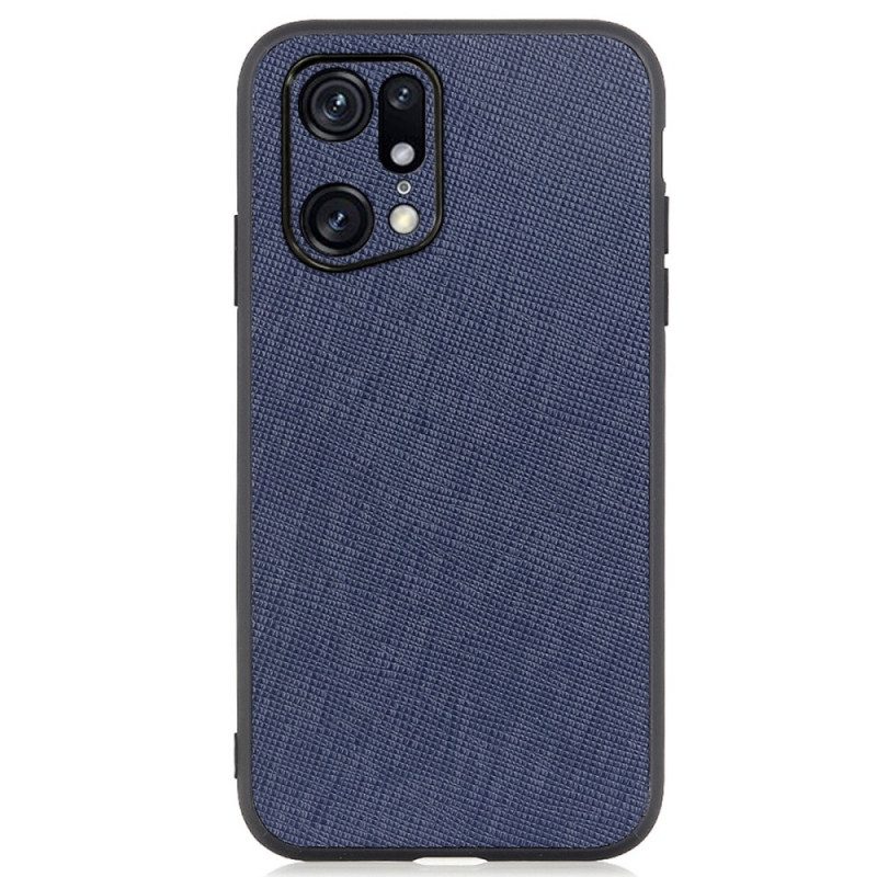 Cover Oppo Find X5 Pro Vera Pelle Martellata