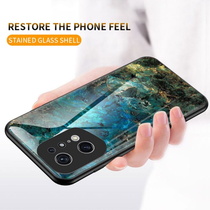 Cover Oppo Find X5 Pro Vetro Temperato Colori Marmo