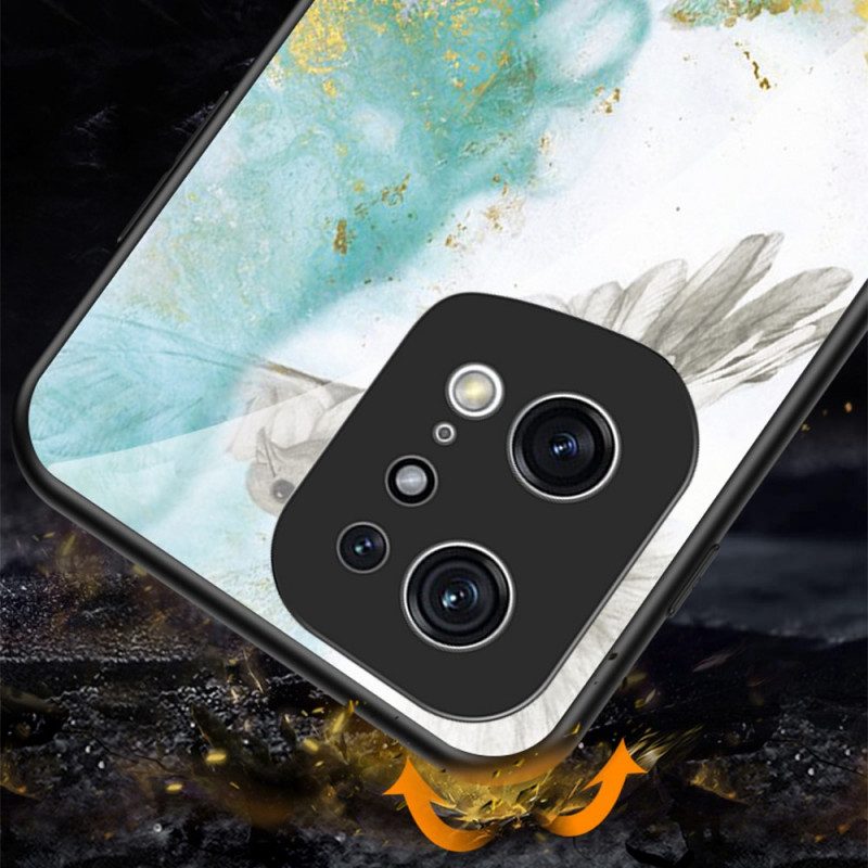 Cover Oppo Find X5 Pro Vetro Temperato Colori Marmo
