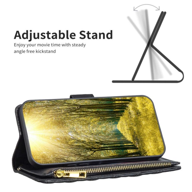 Custodia in pelle Oppo Find X5 Pro Binfen Colore Stile Trapuntato