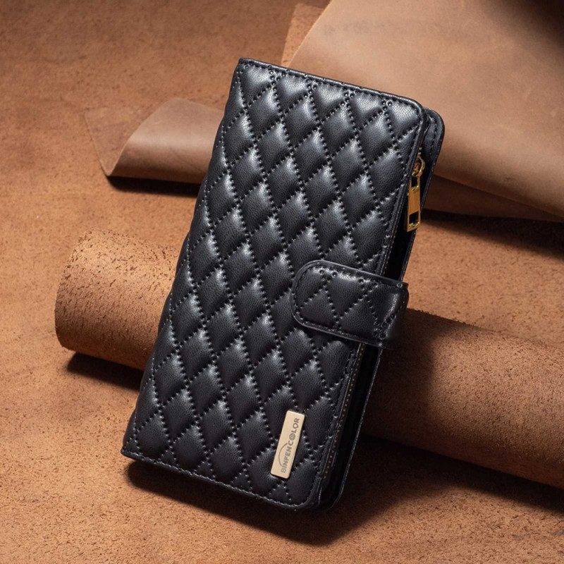 Custodia in pelle Oppo Find X5 Pro Binfen Colore Stile Trapuntato