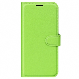 Custodia in pelle Oppo Find X5 Pro Classica Ecopelle Litchi