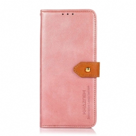 Custodia in pelle Oppo Find X5 Pro Con Cinturino Khazneh