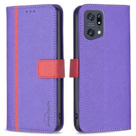 Custodia in pelle Oppo Find X5 Pro Ecopelle Tetxuré Binfen Color