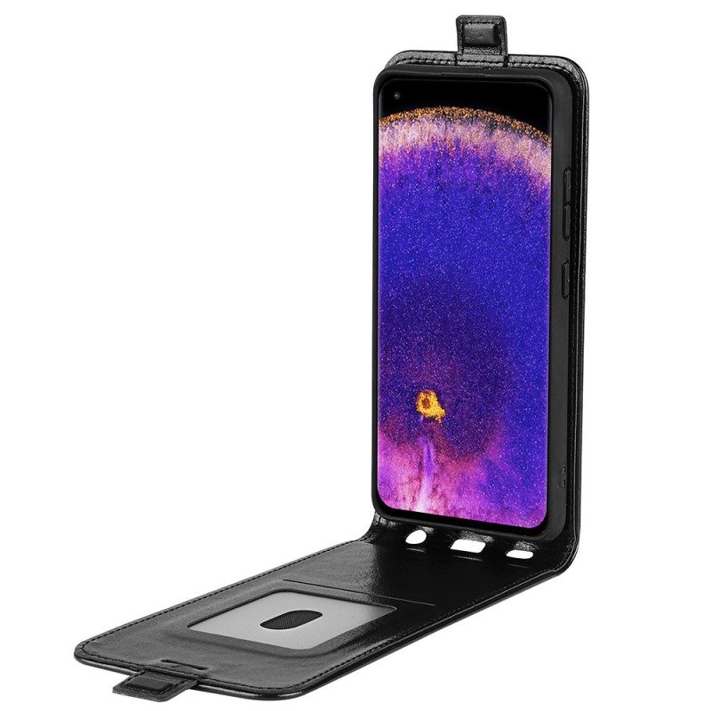 Custodia in pelle Oppo Find X5 Pro Folio Cover Aletta Verticale