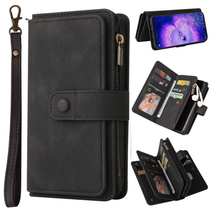 Custodia in pelle Oppo Find X5 Pro Portacarte Multifunzione