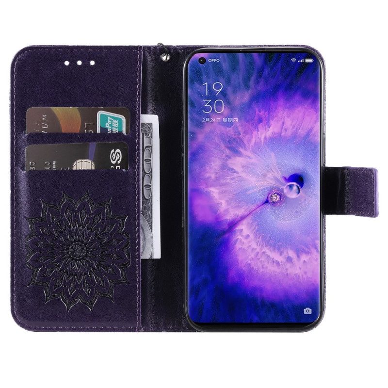 Custodia in pelle Oppo Find X5 Pro Sole Perizoma