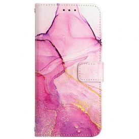 Custodia in pelle Oppo Find X5 Pro Striscia Di Marmo